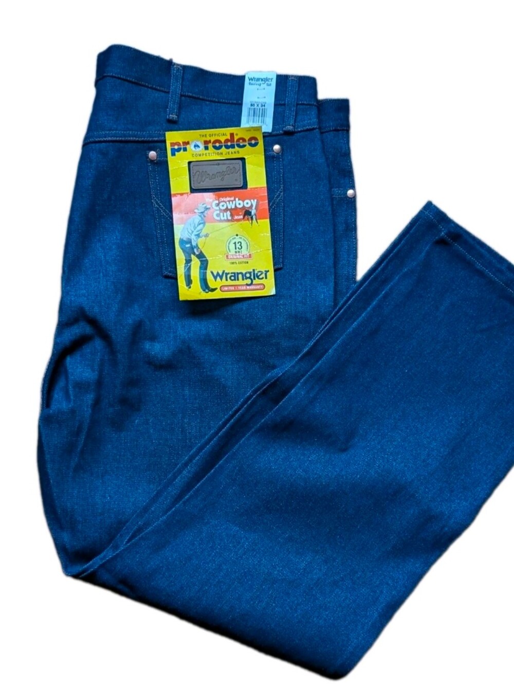 Wrangler Cowboy Cut Original Fit Jeans Mens sz 50x34 13MWZXS Big & Tall Blue NWT